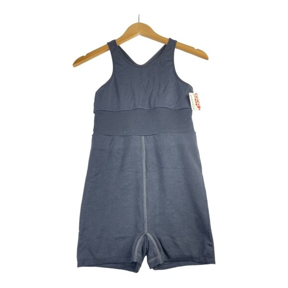 New Free People Sleeveless Short Romper size M/L Black - Picture 1 of 7